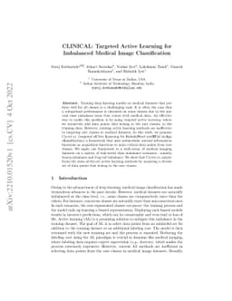 CLINICAL: Targeted Active Learning for Imbalanced Medical Image
  Classification