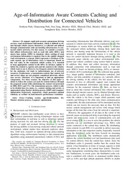 Age-of-Information Aware Contents Caching and Distribution for Connected
  Vehicles