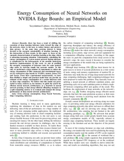 Energy Consumption of Neural Networks on NVIDIA Edge Boards: an
  Empirical Model