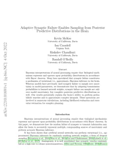 Adaptive Synaptic Failure Enables Sampling from Posterior Predictive
  Distributions in the Brain