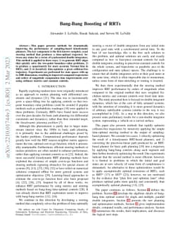 Bang-Bang Boosting of RRTs