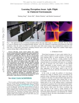 Learning Perception-Aware Agile Flight in Cluttered Environments