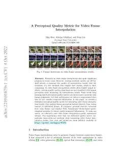 A Perceptual Quality Metric for Video Frame Interpolation
