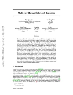 Multi-view Human Body Mesh Translator