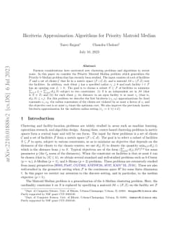 Bicriteria Approximation Algorithms for Priority Matroid Median
