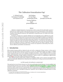 The Calibration Generalization Gap