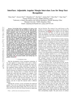 InterFace:Adjustable Angular Margin Inter-class Loss for Deep Face
  Recognition