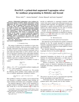 ProxNLP: a primal-dual augmented Lagrangian solver for nonlinear
  programming in Robotics and beyond