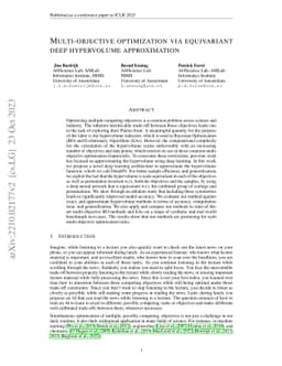 Multi-objective optimization via equivariant deep hypervolume
  approximation
