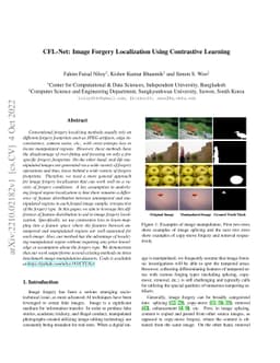 CFL-Net: Image Forgery Localization Using Contrastive Learning