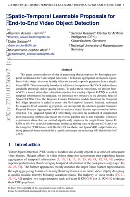 Spatio-Temporal Learnable Proposals for End-to-End Video Object
  Detection