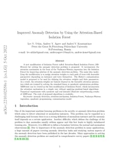 Improved Anomaly Detection by Using the Attention-Based Isolation Forest