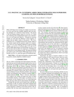 CCC-wav2vec 2.0: Clustering aided Cross Contrastive Self-supervised
  learning of speech representations