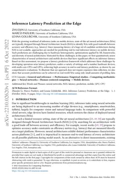 Inference Latency Prediction at the Edge