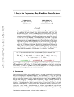 A Logic for Expressing Log-Precision Transformers