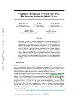 Uncertainty Estimation for Multi-view Data: The Power of Seeing the
  Whole Picture