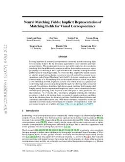 Neural Matching Fields: Implicit Representation of Matching Fields for
  Visual Correspondence