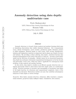 Anomaly detection using data depth: multivariate case
