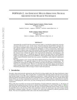 POPNASv2: An Efficient Multi-Objective Neural Architecture Search
  Technique