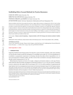 Scaffolding Ethics-Focused Methods for Practice Resonance