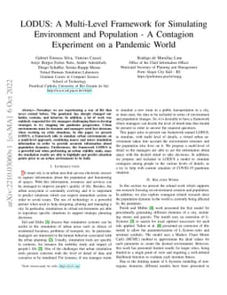 LODUS: A Multi-Level Framework for Simulating Environment and Population
  -- A Contagion Experiment on a Pandemic World