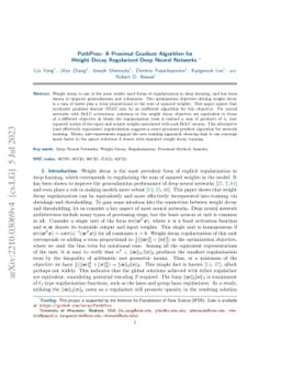 PathProx: A Proximal Gradient Algorithm for Weight Decay Regularized
  Deep Neural Networks