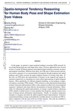 Spatio-temporal Tendency Reasoning for Human Body Pose and Shape
  Estimation from Videos
