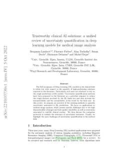 Trustworthy clinical AI solutions: a unified review of uncertainty
  quantification in deep learning models for medical image analysis