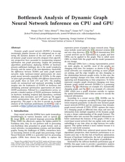 Bottleneck Analysis of Dynamic Graph Neural Network Inference on CPU and
  GPU