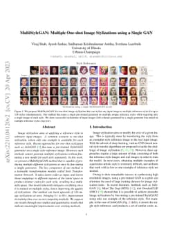 MultiStyleGAN: Multiple One-shot Image Stylizations using a Single GAN