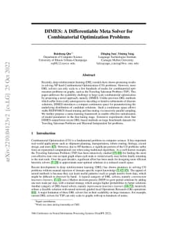 DIMES: A Differentiable Meta Solver for Combinatorial Optimization
  Problems