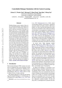 Controllable Dialogue Simulation with In-Context Learning