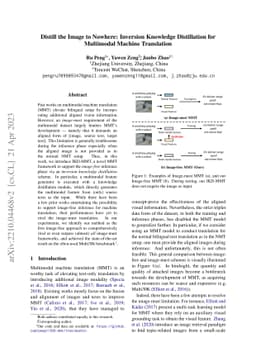 Distill the Image to Nowhere: Inversion Knowledge Distillation for
  Multimodal Machine Translation