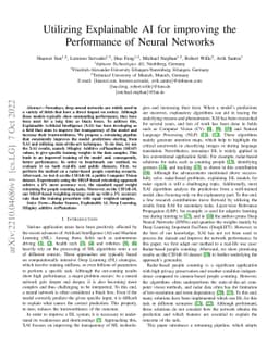 Utilizing Explainable AI for improving the Performance of Neural
  Networks