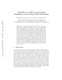 TensorFlow as a DSL for stencil-based computation on the Cerebras Wafer
  Scale Engine