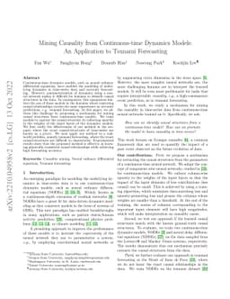 Mining Causality from Continuous-time Dynamics Models: An Application to
  Tsunami Forecasting