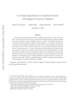Uncertainty Quantification in Synthetic Controls with Staggered
  Treatment Adoption