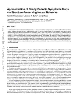 Approximation of nearly-periodic symplectic maps via
  structure-preserving neural networks