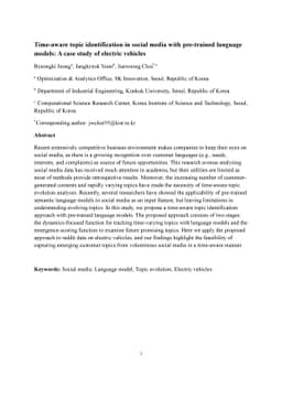 Time-aware topic identification in social media with pre-trained
  language models: A case study of electric vehicles