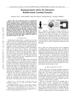 Broad-persistent Advice for Interactive Reinforcement Learning Scenarios