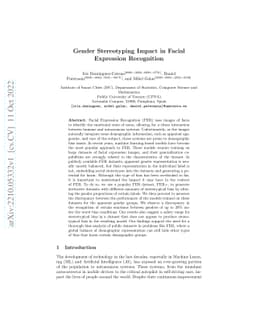 Gender Stereotyping Impact in Facial Expression Recognition