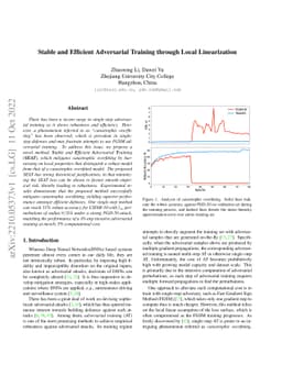 Stable and Efficient Adversarial Training through Local Linearization
