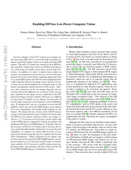 Enabling ISP-less Low-Power Computer Vision