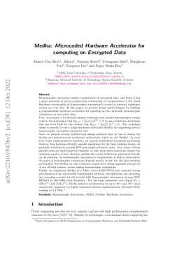 Medha: Microcoded Hardware Accelerator for computing on Encrypted Data