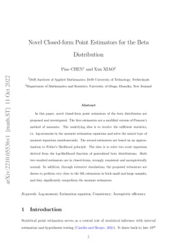 Novel Closed-form Point Estimators for the Beta Distribution