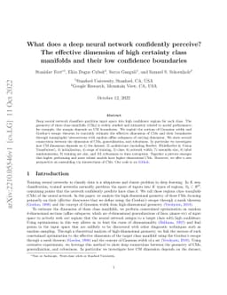 What does a deep neural network confidently perceive? The effective
  dimension of high certainty class manifolds and their low confidence
  boundaries