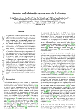 Simulating single-photon detector array sensors for depth imaging
