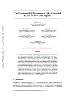 The Unreasonable Effectiveness of Fully-Connected Layers for Low-Data
  Regimes