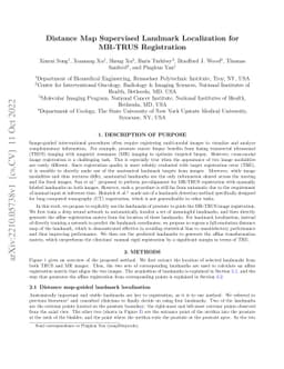 Distance Map Supervised Landmark Localization for MR-TRUS Registration