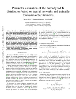Parameter estimation of the homodyned K distribution based on neural
  networks and trainable fractional-order moments
